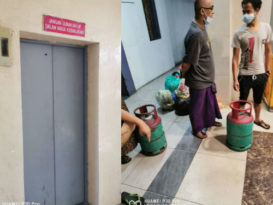 升降机坏了   居民上下17楼 取物资