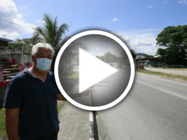 500公尺 5分岔路口没减速线    砍30树关路口 防车祸