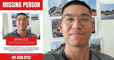 缅籍大学生失踪一周 警吁公众助寻人