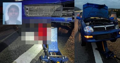 摩哆遭轿车追尾 骑士卷入车底惨死